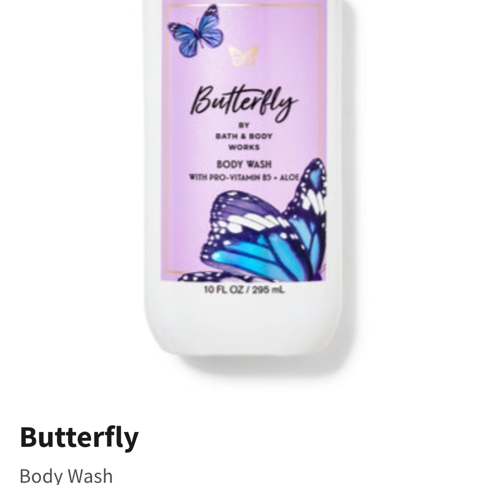 Bath & Body Works Butterfly Body Wash - Lavender and Blue